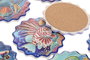 DKD Home Decor Posavasos de Dolomita con Diseño de Pez, Surtido de 12 Piezas