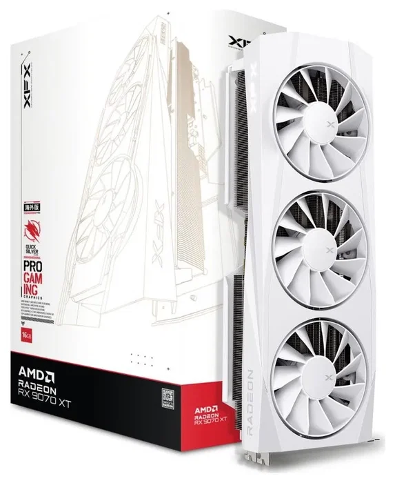 XFX Quicksilver Radeon RX 9070 XT 16GB GDDR6 3 Fan Blanco XFX Quicksilver Radeon RX 9070 XT 16GB GDDR6 3 Fan Blanco