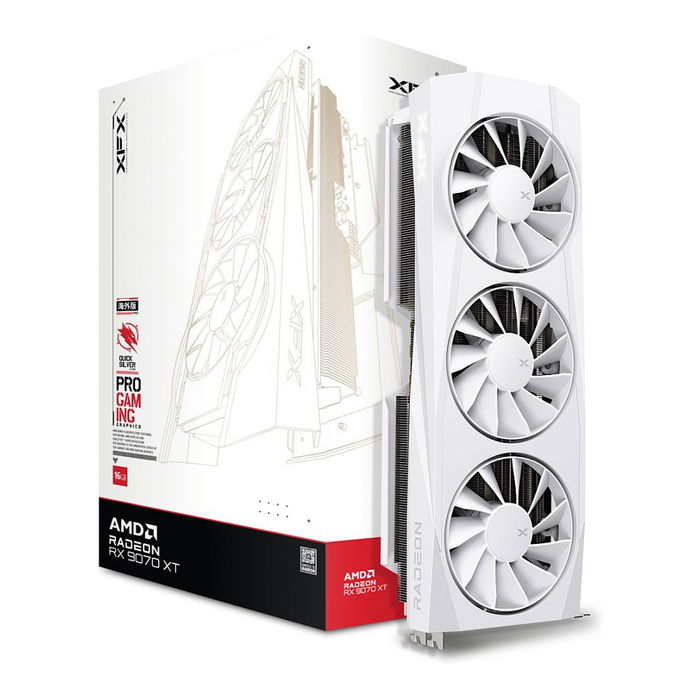 XFX RX 9070 XT Gaming Edition 16GB GDDR6 PCI Express 5.0 3 Fan Blanco