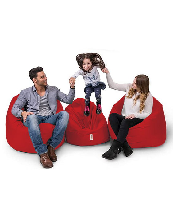 Atelier Del Sofa 100 Cushion Pouf Pouf de Jardín Redondo Poliéster Impermeable Rojo Atelier Del Sofa 100 Cushion Pouf Pouf de Jardín Redondo Poliéster Impermeable Rojo