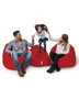 Atelier Del Sofa 100 Cushion Pouf Pouf de Jardín Redondo Poliéster Impermeable Rojo