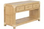 DKD Home Decor Consola Tropical Bambú y Ratán Natural 52 x 75 x 140 cm 3 Cajones