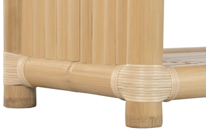DKD Home Decor Consola Tropical Bambú y Ratán Natural 52 x 75 x 140 cm 3 Cajones