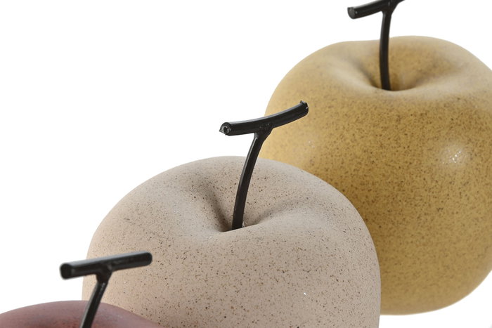 DKD Home Decor Decoración de Manzanas en Porcelana Mate, Surtido de 3 Unidades DKD Home Decor Decoración de Manzanas en Porcelana Mate, Surtido de 3 Unidades