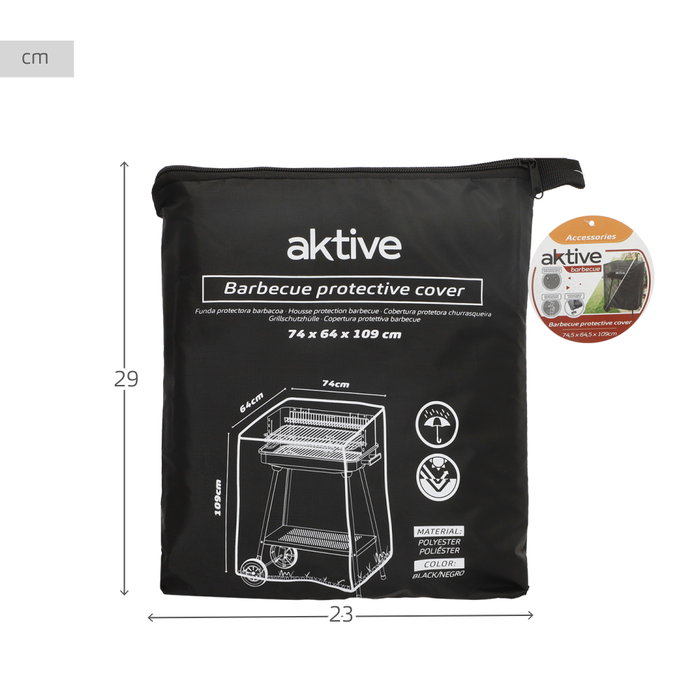 Aktive Funda para barbacoa impermeable 74x64x109 cm