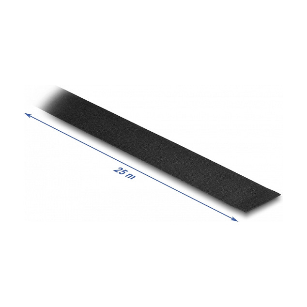 DeLOCK Cinta de tela autoadhesiva irrompible 25 m x 25 mm negra DeLOCK Cinta de tela autoadhesiva irrompible 25 m x 25 mm negra