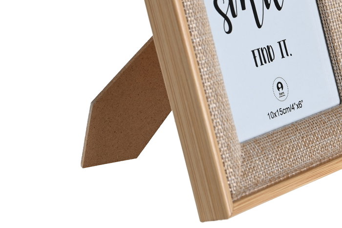 Marco Foto 10X15 Boho DKD Home Decor Natural Beige 2 x 19.5 x 14.5 cm (6 Unidades)