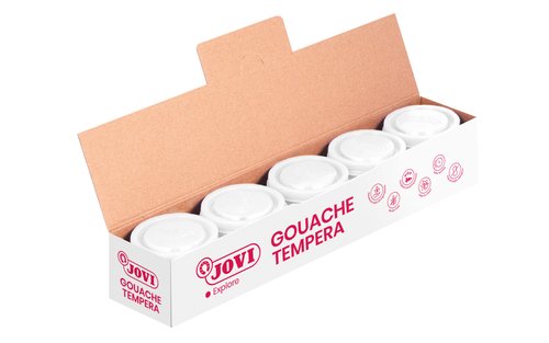 Jovi Témpera Escolar Estuche 5 Botes Blanco de 35ml