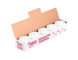 Jovi Estuche de Témpera Escolar Blanco 5 Botes de 35ml
