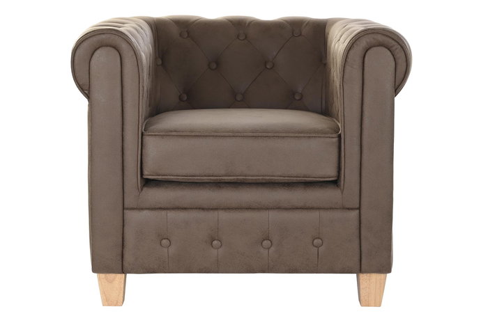 DKD Home Decor Sillón Vintage Marron Natural 80 x 70 x 80 cm