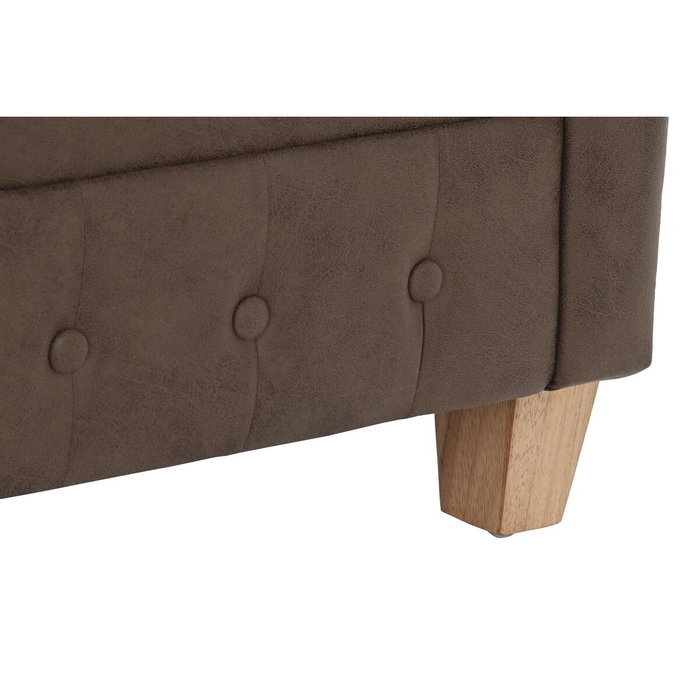 DKD Home Decor Sillón de Poliéster y Madera Marrón