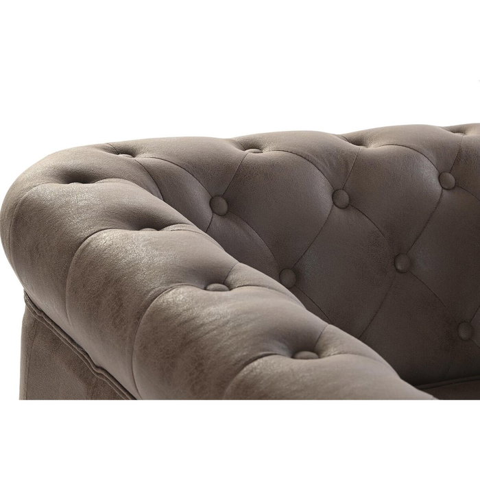 DKD Home Decor Sillón de Poliéster y Madera Marrón