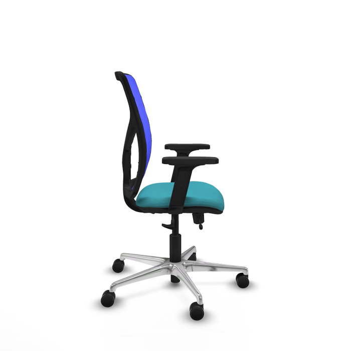 PIQUERAS Y CRESPO Silla de oficina Motilla con mecanismo Sincro/Traslack, Azul y Turquesa