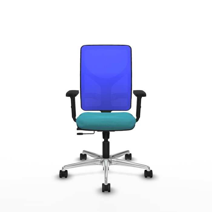 PIQUERAS Y CRESPO Silla de oficina Motilla con mecanismo Sincro/Traslack, Azul y Turquesa