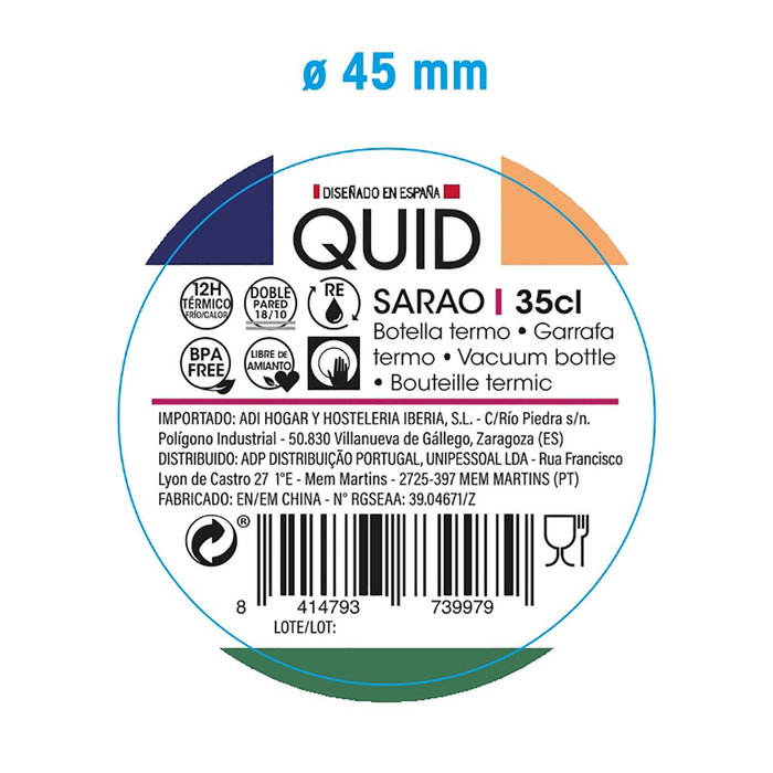 Botella Térmica Sarao Quid 350 mL