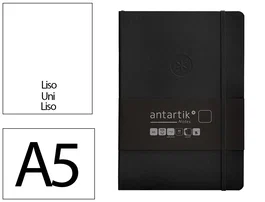 Antartik Cuaderno Antartik Notes Tapa Blanda Negro Hojas Lisas A5