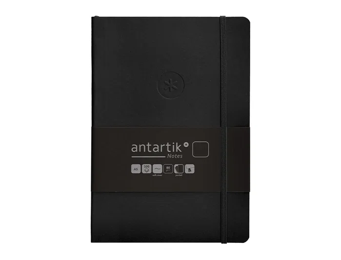 Antartik Cuaderno Antartik Notes Tapa Blanda Negro Hojas Lisas A5