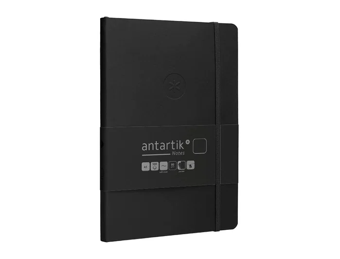 Antartik Cuaderno Antartik Notes Tapa Blanda Negro Hojas Lisas A5