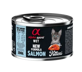Alpha Spirit Alimento Húmedo Gatitos Salmón Lata Caja 6x200 gr