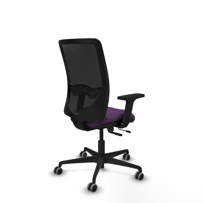 PIQUERAS Y CRESPO Silla de oficina Zulema con mecanismo Sincro/Traslack, Morado y Negro