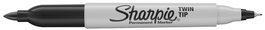 Marcador Permanente Sharpie Twin Tip 2 En 1 Negro (Set de 12)