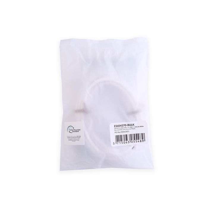 eSTUFF Cable USB-C a USB-C INFINITE 3 m - Super Flexible, Plástico 100% Reciclado Sin PVC, Resistente con Kevlar