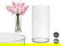 Giftdecor Jarrón Aparenza Cilíndrico de Acrílico Transparente, 15 cm de Diámetro x 30 cm de Alto (Set de 12)