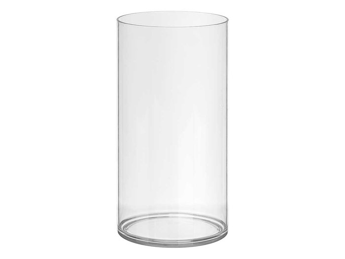 Giftdecor Jarrón Aparenza Cilíndrico de Acrílico Transparente, 15 cm de Diámetro x 30 cm de Alto (Set de 12)