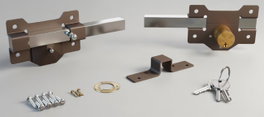 Cerrojo Modelo B1 Pintado con Llave Serreta Exterior y Botón Interior 119mm