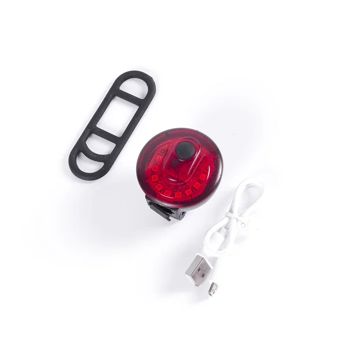 Luz Trasera Bicicleta LED 3 Niveles de Potencia (Alta, Media, Parpadeo) Carga USB Autonomía 300m