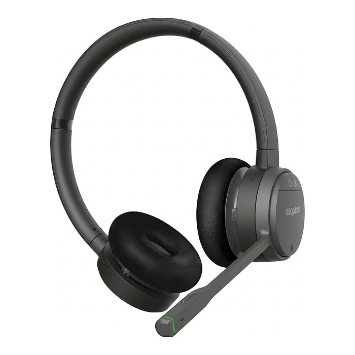 GEQUDIO GC-2 Auriculares DECT para FritzBox, con Bluetooth para PC y Smartphone