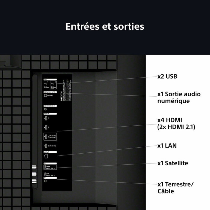 Smart TV Sony K75XR55BP 4K Ultra HD 75" LED HDR Dolby Vision QD Mini LED