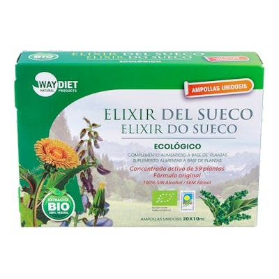 WAYDIET NATURAL PRODUCTS Elixir Del Sueco 20Amp. Bio con 59 plantas, 20 Ampollas WAYDIET NATURAL PRODUCTS Elixir Del Sueco 20Amp. Bio con 59 plantas, 20 Ampollas
