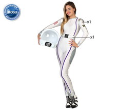 Disfraz Astronauta Mujer Adulto Blanco Talla M-L