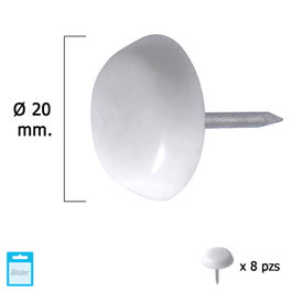 MAURER Deslizante Grande Blanco Ø20 (Blister 8 Unidades)