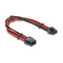 DeLOCK Cable de alimentación interno 8 pines a PCI-E 6+2 pin, 30 cm, Rojo-Negro
