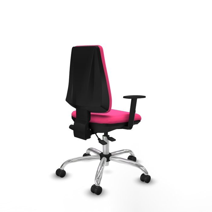 PIQUERAS Y CRESPO Silla de oficina Elche Rosa con mecanismo Asincro