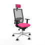 PIQUERAS Y CRESPO Silla de oficina Horna Rosa y Gris
