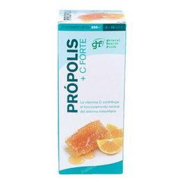 GHF Propóleo + Vitamina C Jarabe 250ml para el Sistema Inmunitario - Con Eucalipto, Pino y Equinácea