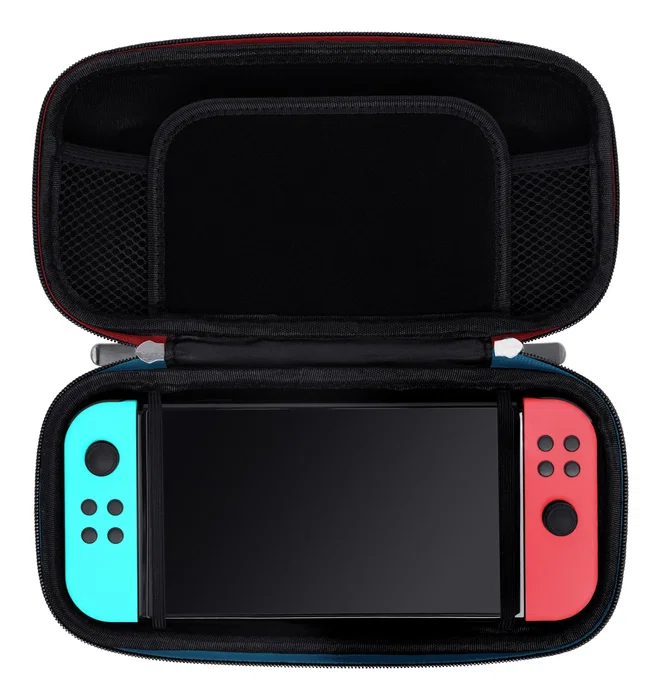 Trust GXT 1248 Funda Protectora Rígida para Nintendo Switch, Switch OLED y Switch Lite, Color Negro - Estuche con Espacio para Consola, Mandos, Cargador y 10 Juegos