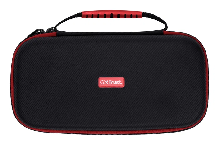 Trust GXT 1248 Funda Protectora Rígida para Nintendo Switch, Switch OLED y Switch Lite, Color Negro - Estuche con Espacio para Consola, Mandos, Cargador y 10 Juegos