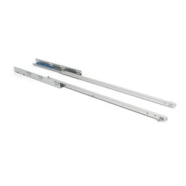 HERRAJES ALK Maxpush 700 Guía Oculta Extracción Parcial con Mecanismo Push para Muebles, Acero Zincado