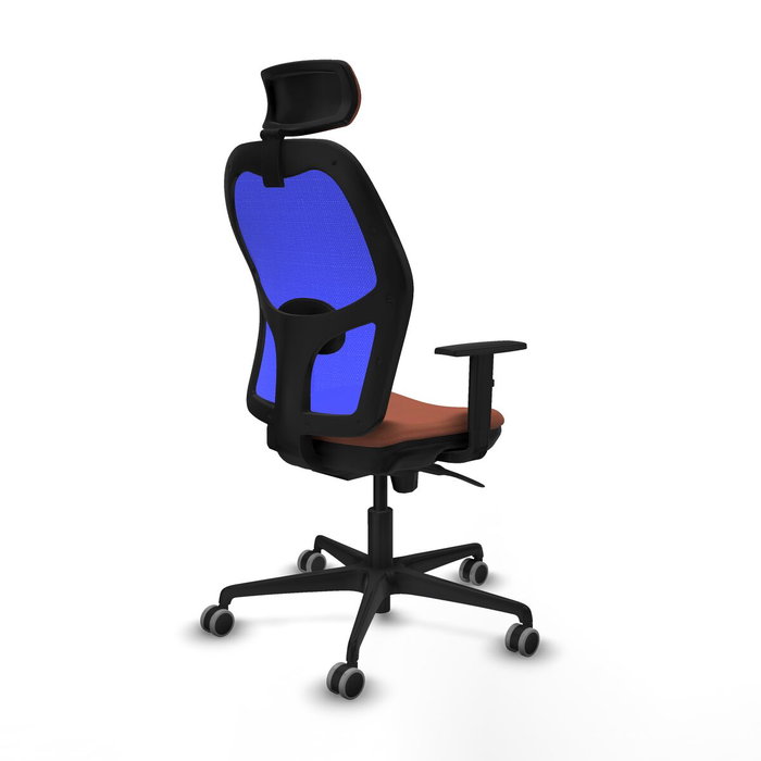 PIQUERAS Y CRESPO Silla de oficina Jorquera con mecanismo Sincro, Tela Marrón y Malla Azul PIQUERAS Y CRESPO Silla de oficina Jorquera con mecanismo Sincro, Tela Marrón y Malla Azul