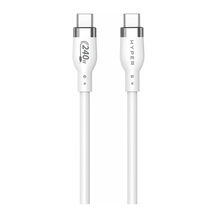 HYPER Cable USB-C a USB-C HJ4002WHGL 2m Blanco HYPER Cable USB-C a USB-C HJ4002WHGL 2m Blanco