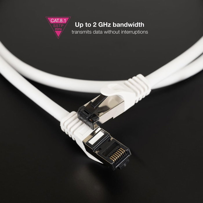 Nanocable Cable de Red Cat.8.1 SSTP AWG26 2m Blanco