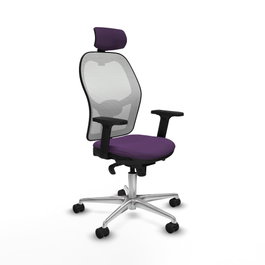 PIQUERAS Y CRESPO Silla de oficina Jorquera Morada y Blanca