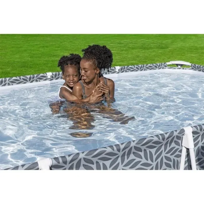 Bestway Steel Pro Frame Pool Set, Piscina Elevada Tubular Rectangular, 366 x 201 x 66 cm