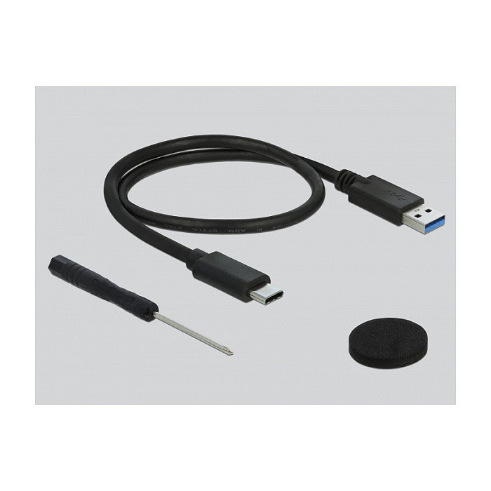 DeLOCK 42611 Carcasa externa para 2.5 pulg. SATA HDD/SSD USB 10 Gbps