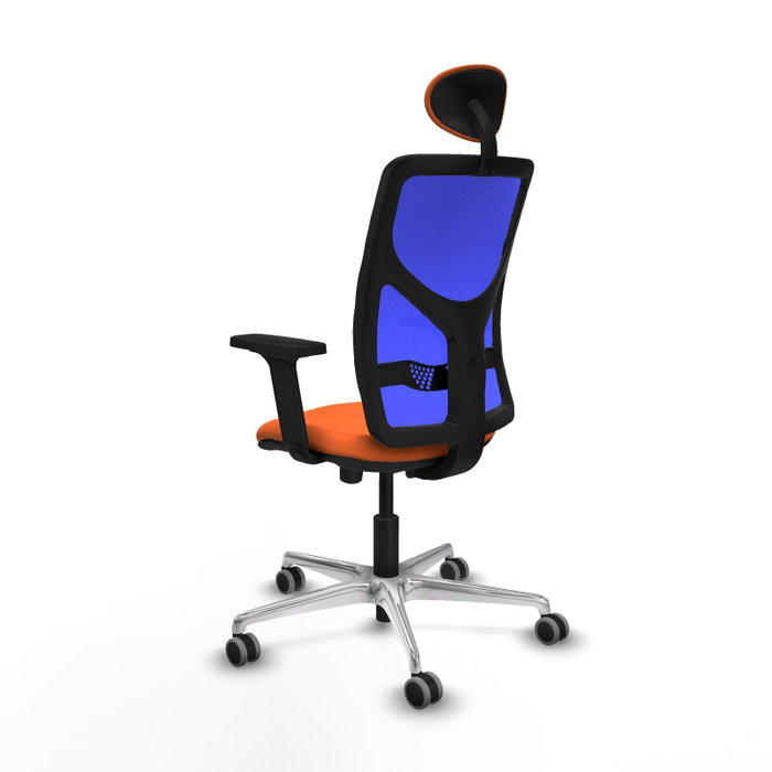 PIQUERAS Y CRESPO Silla de oficina Motilla Naranja y Azul PIQUERAS Y CRESPO Silla de oficina Motilla Naranja y Azul