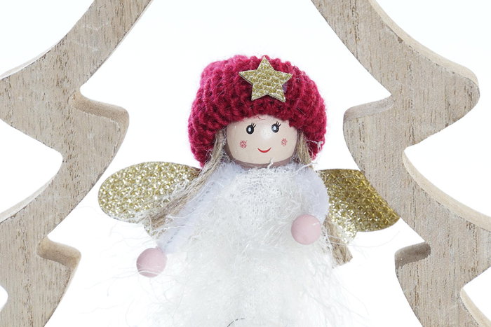 DKD Home Decor Figura Navidad Fantasia Burdeos Blanco 2.5 x 18 x 16 cm (6 Unidades) DKD Home Decor Figura Navidad Fantasia Burdeos Blanco 2.5 x 18 x 16 cm (6 Unidades)
